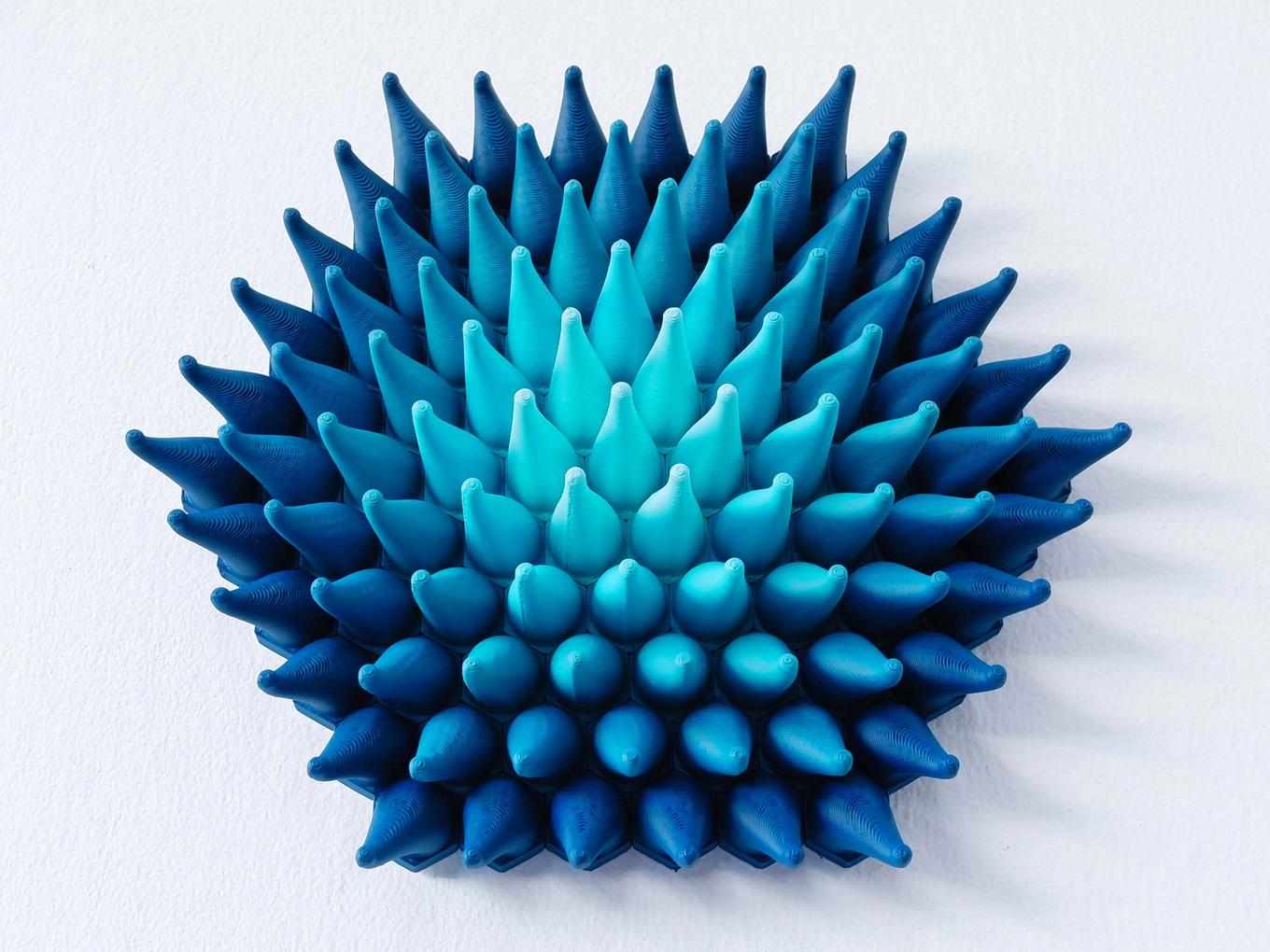 Splashy Sprouts Hexagon | Herschel Shapiro | Abstract Relief Sculpture