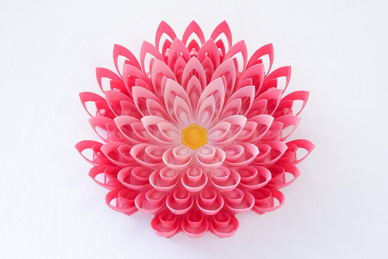Small Pink Lotus | Herschel Shapiro | Parametric Wall Sculpture