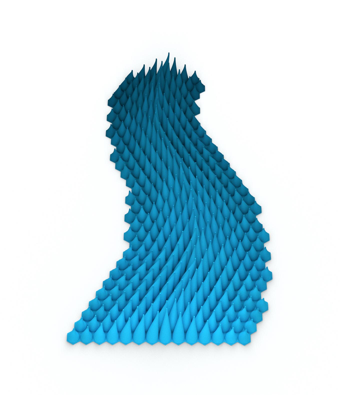 Flowing Wave | Herschel Shapiro | Abstract Relief Sculpture
