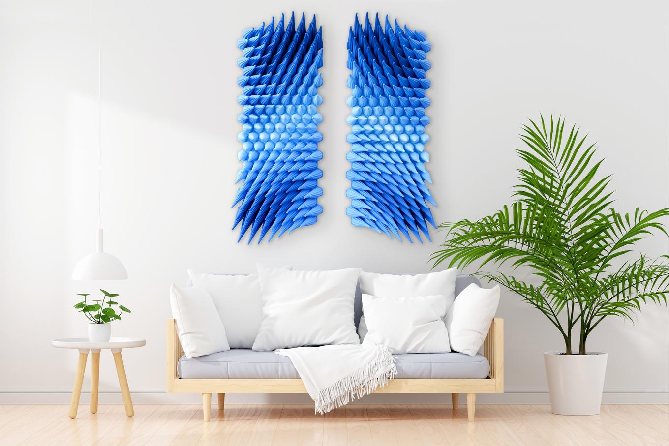Diverging Storm | Herschel Shapiro | Modern Dimensional 3D Wall Art Mosaic 