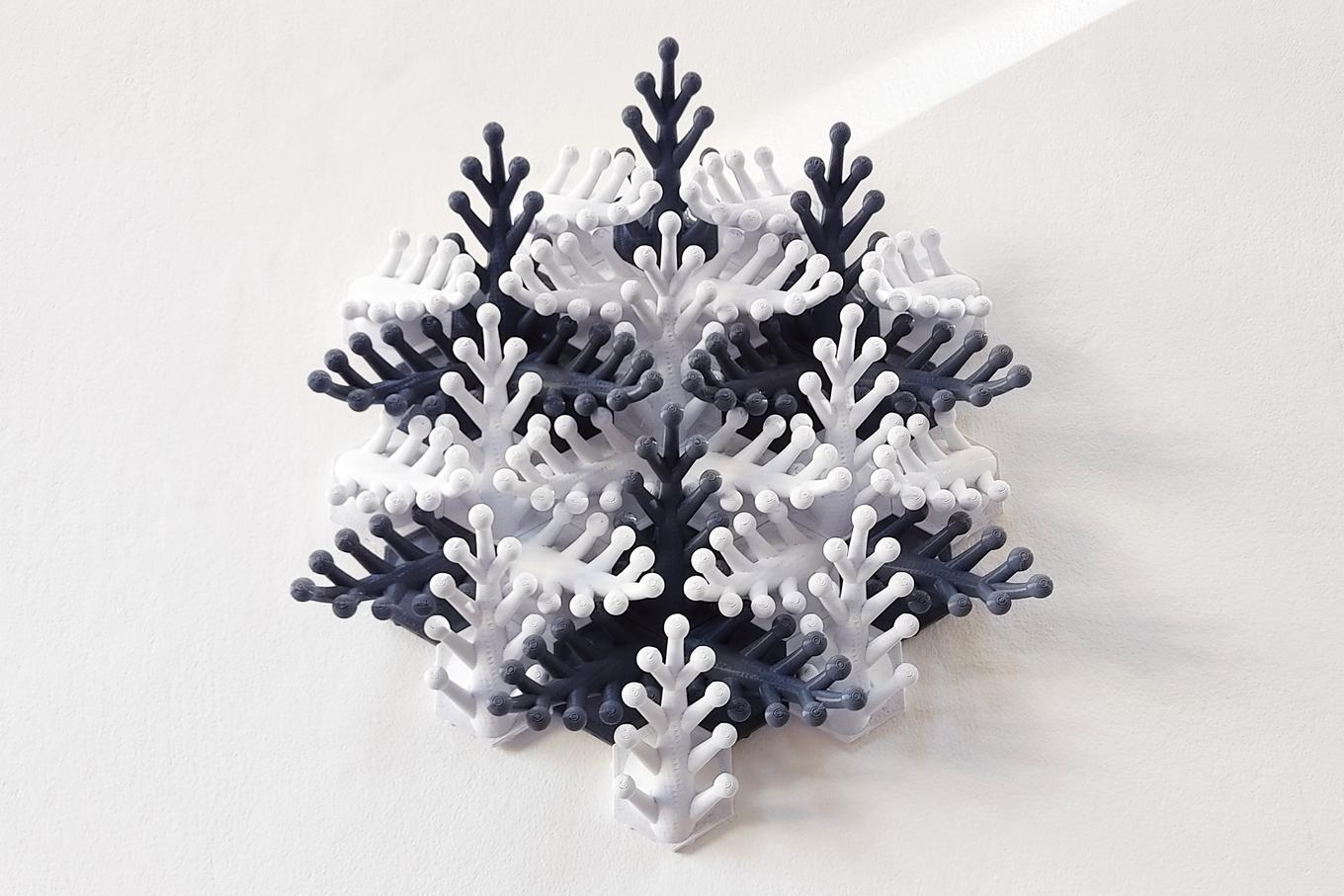 Coral Snowflake | Herschel Shapiro | White Gray Parametric Wall Sculpture