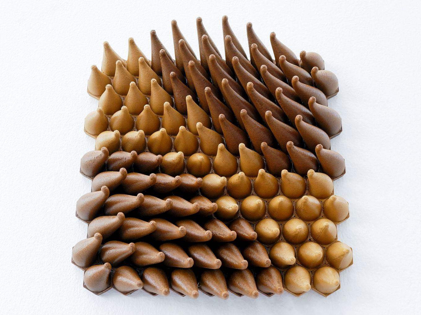 Wooden Sweepy Sprouts | Herschel Shapiro | Modern Dimensional 3D Wall Art Mosaic
