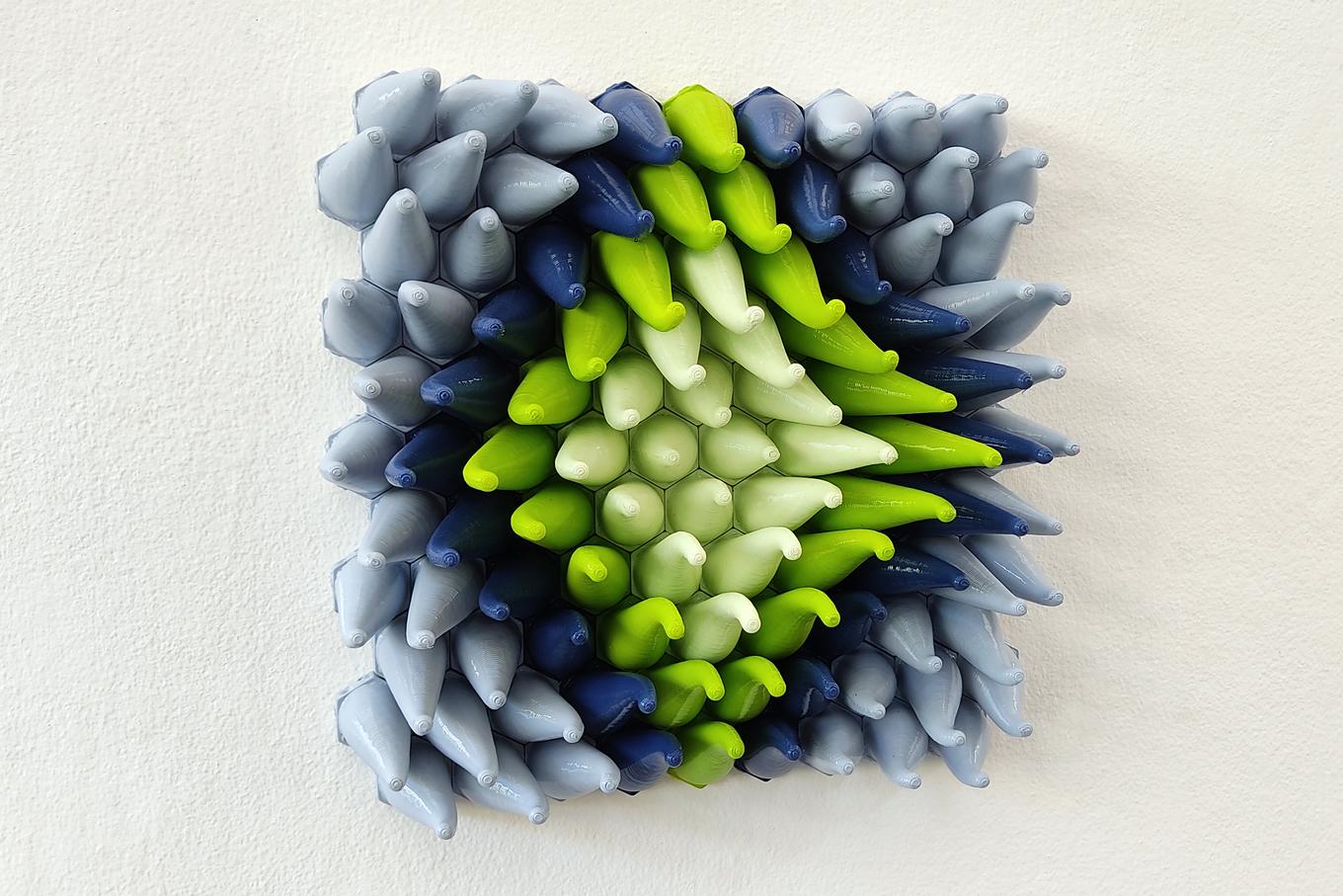 Coral Sprouts | Herschel Shapiro | Green Mosaic Wall Decor