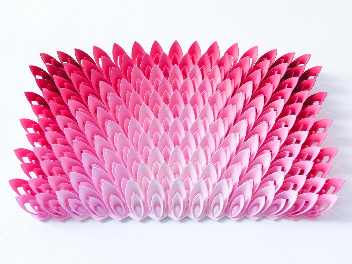 Flourshing Lotus | Herschel Shapiro | Modern Dimensional 3D Wall Art Mosaic