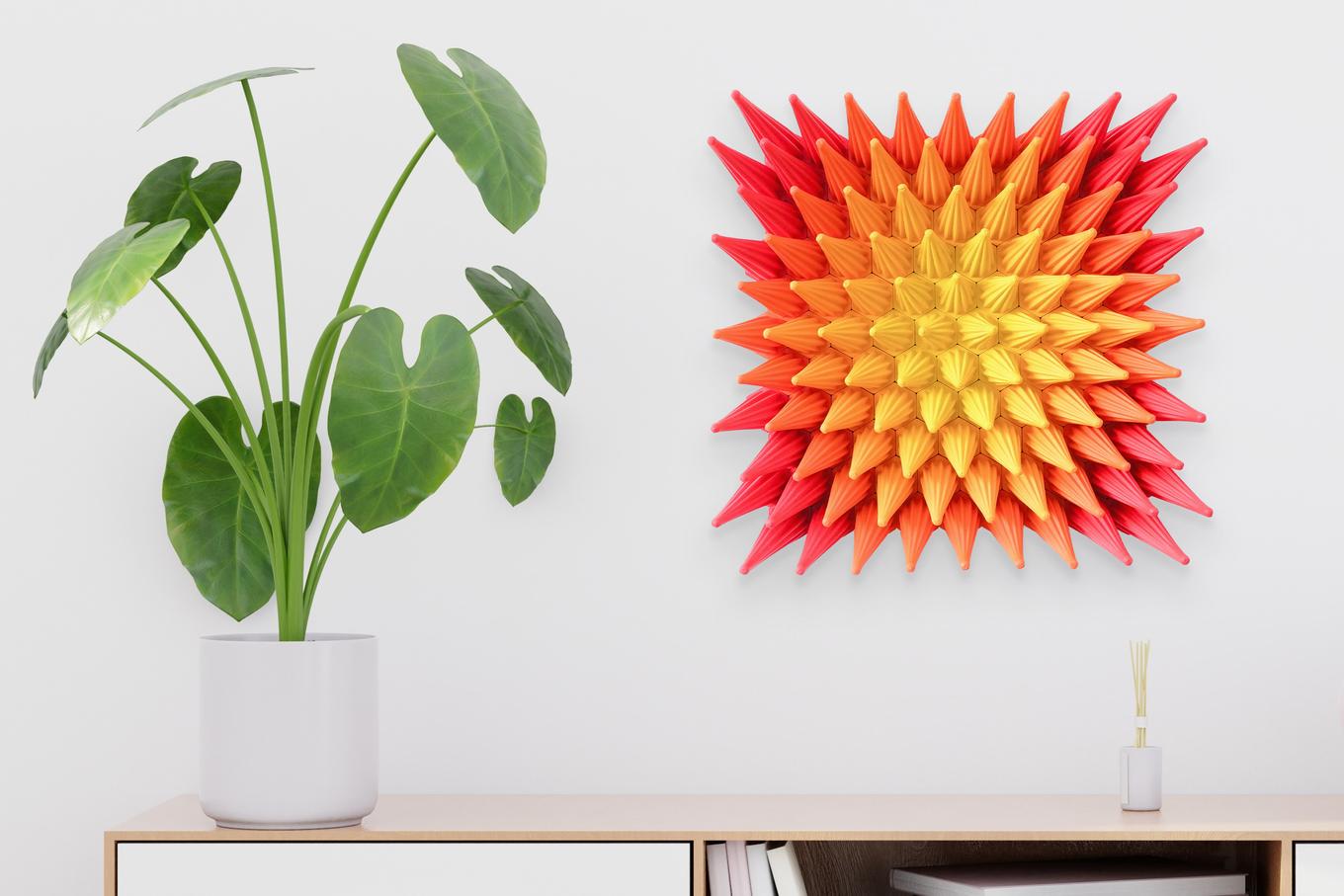 Sunshine Sprouts | Herschel Shapiro | Modern Dimensional 3D Wall Art Mosaic 