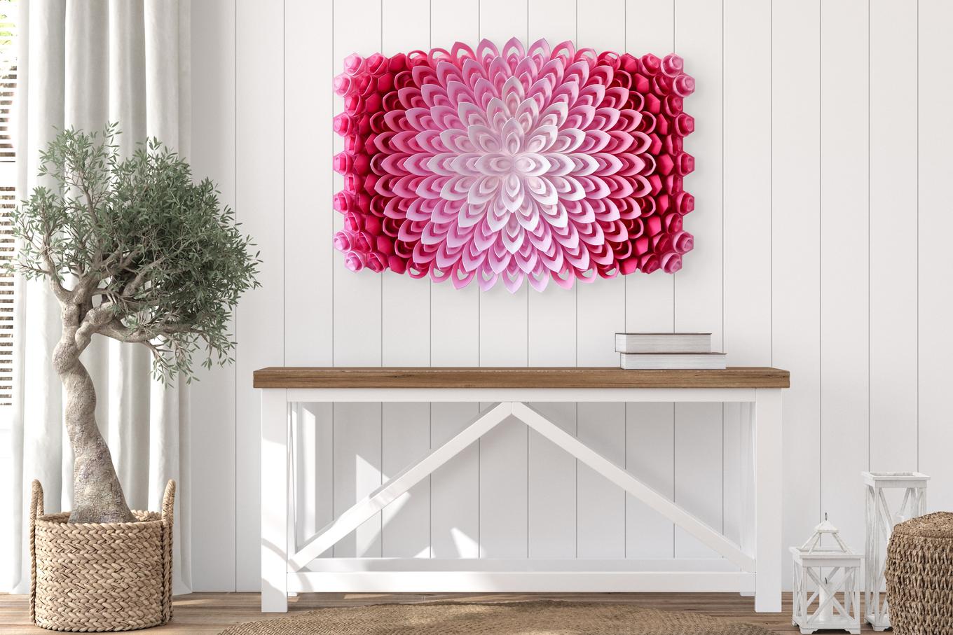 Swirling Ivy | Herschel Shapiro | Modern Dimensional 3D Wall Art Mosaic 