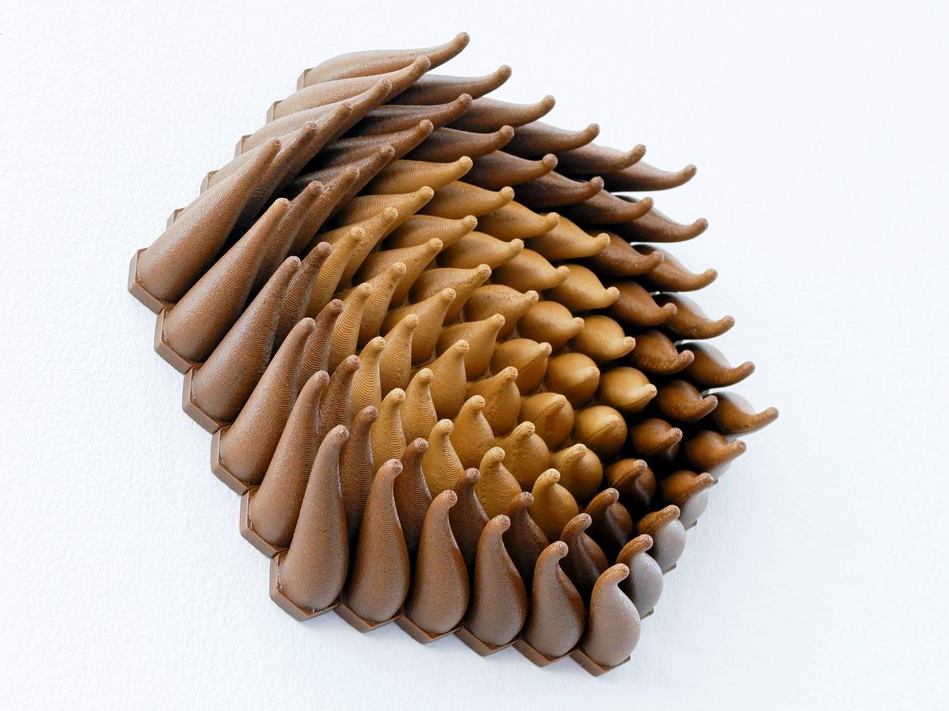 Wooden Vortex Sprouts | Herschel Shapiro | Abstract Relief Sculpture