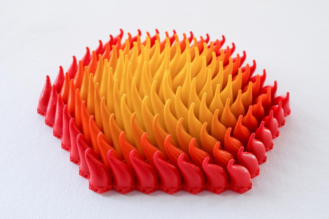 Fiery Sprouts | Herschel Shapiro | Abstract Dimensional Wall Sculpture