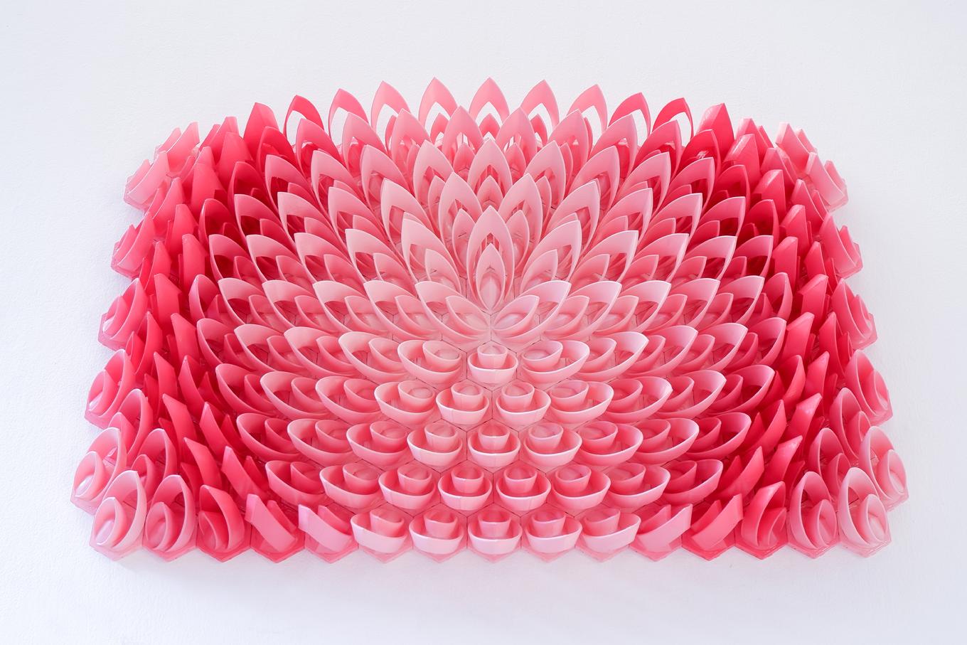 Pink Lotus | Herschel Shapiro | Unique Dimensional Mosaic