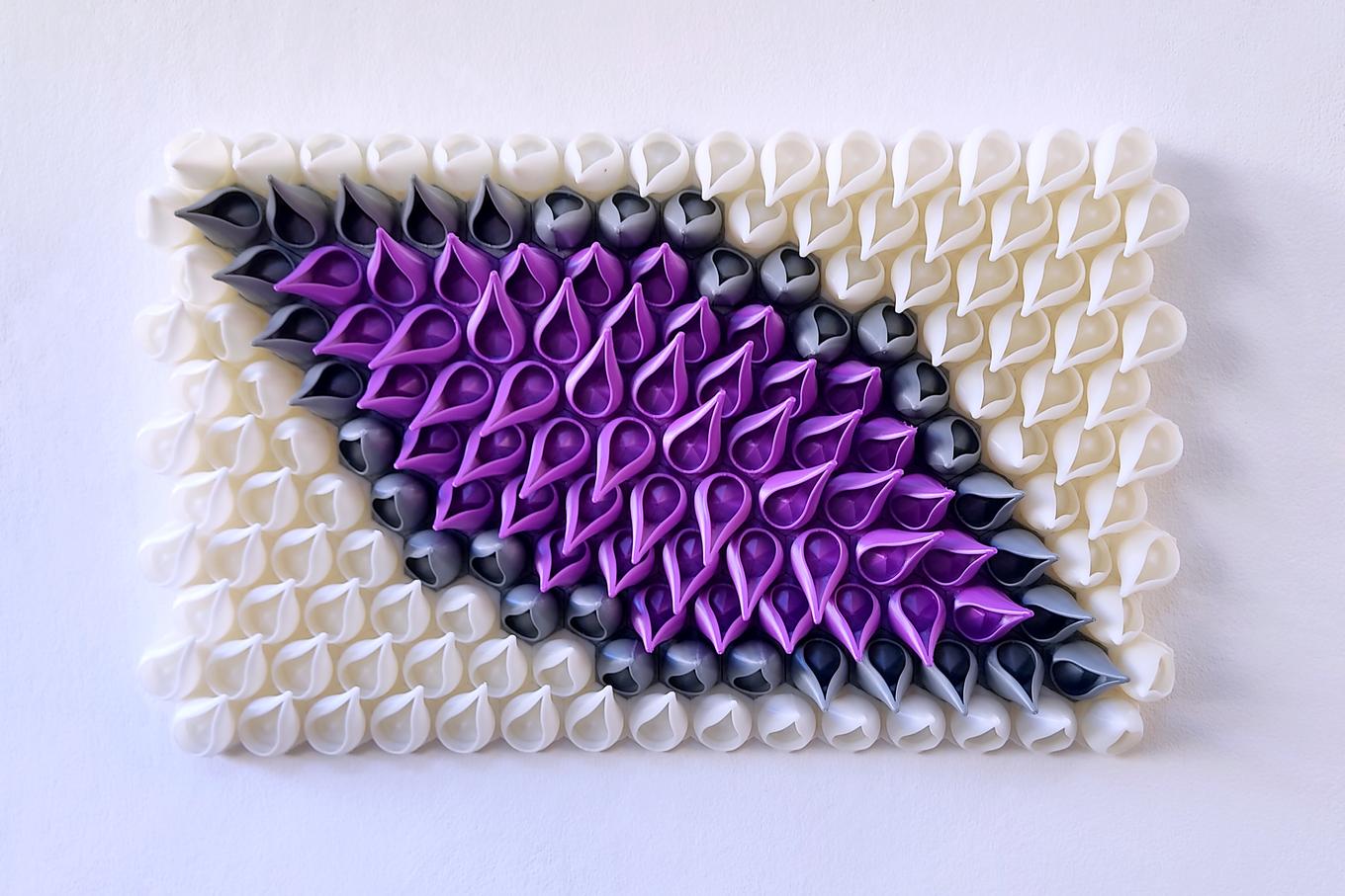 Torn | Herschel Shapiro | Purple Dimensional 3D Wall Art
