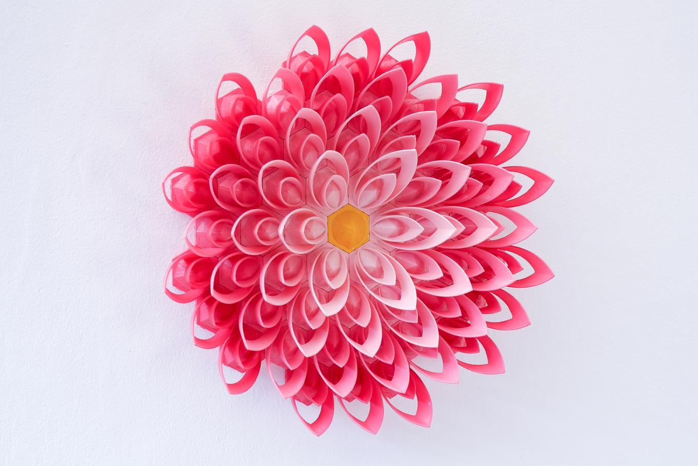 Small Pink Lotus | Herschel Shapiro | Unique Dimensional Mosaic