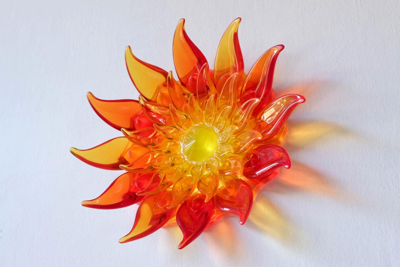 Fire Flower | Herschel Shapiro | Resin Wall Sculpture