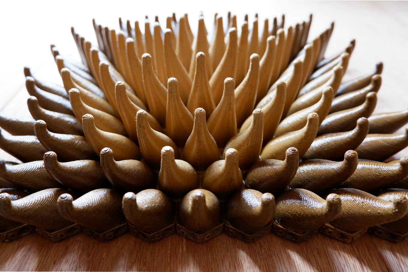 Radiant Sprouts | Herschel Shapiro | Abstract Wooden Wall Sculpture